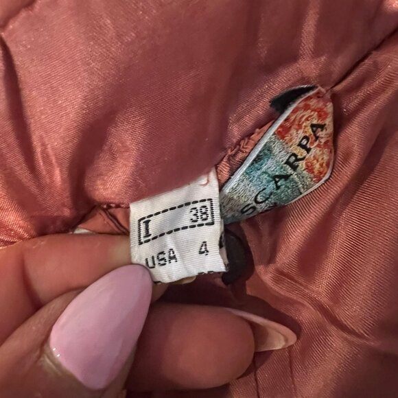 Y2K ROBERTA SCARPA RACCOON FUR TRIM FITTED JACKET SIZE 4 US - Picture 10 of 10